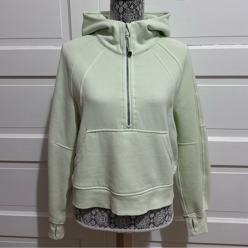 Lululemon Scuba Oversized Half-Zip Hoodie Size XS/S Creamy Mint Green $138